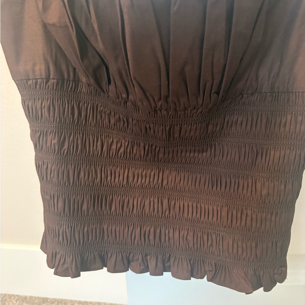 Reformation Cream Ruched Square-Neck Tank - Picture 4 of 6